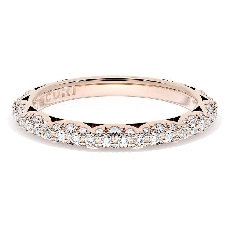 Pavé Diamond Wedding Band, 2.4mm