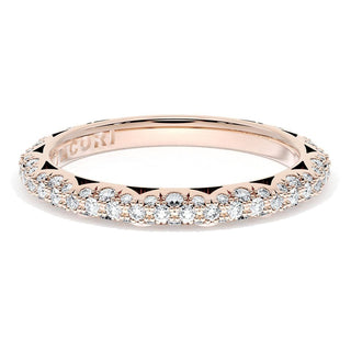 Pavé Diamond Wedding Band, 2.4mm