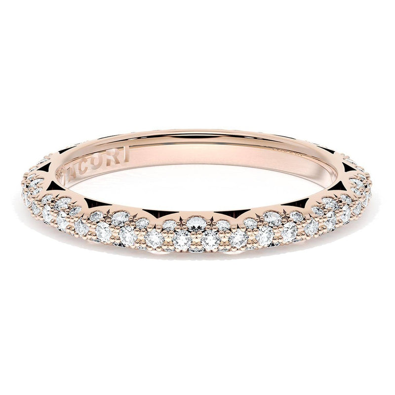 Pavé Diamond Wedding Band, 2.4mm