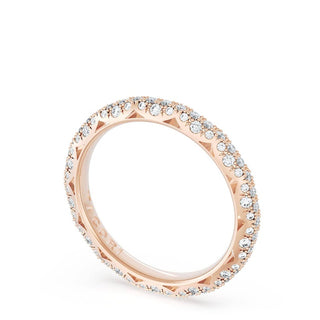 Pavé Diamond Wedding Band, 2.4mm