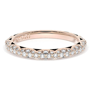 Pavé Diamond Wedding Band, 2.4mm