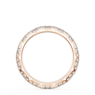 Pavé Diamond Wedding Band, 2.4mm