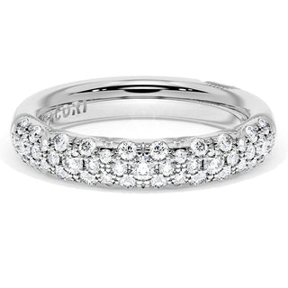 French Pavé Diamond Wedding Band, 4mm