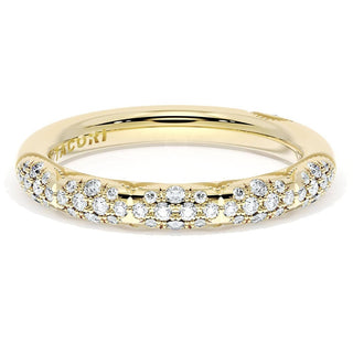 French Pavé Diamond Wedding Band, 4mm