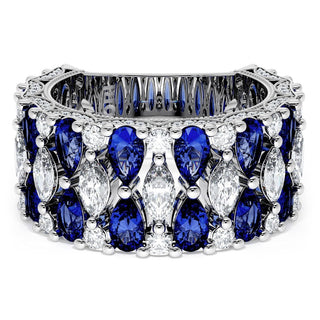 Marquise and Pear Blue Sapphire Mosaic Band
