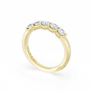 Round Cut Diamond Eternity Band in 14kt Yellow Gold