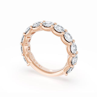 Round Cut Diamond Eternity Band in 14kt Rose Gold