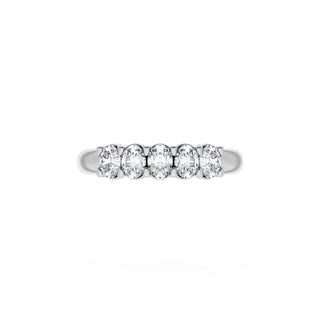 Oval Cut Diamond Eternity Band in 14kt Rose Gold