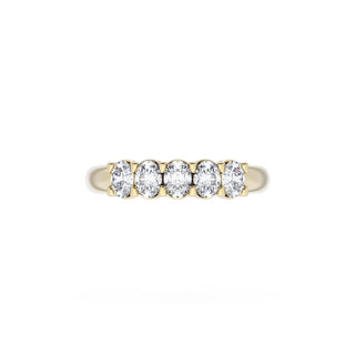 Oval Cut Diamond Eternity Band in 14kt Rose Gold