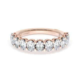 Oval Cut Diamond Eternity Band in 14kt Rose Gold