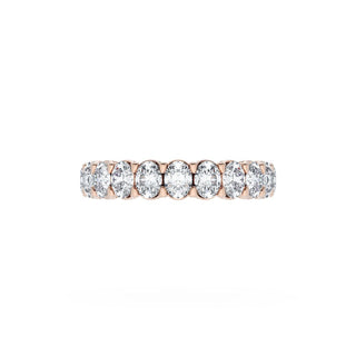 Oval Cut Diamond Eternity Band in 14kt Rose Gold