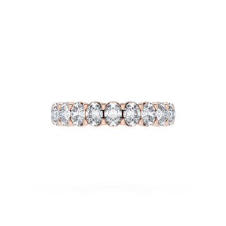 Oval Cut Diamond Eternity Band in 14kt Rose Gold