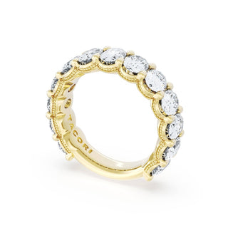 Oval Cut Diamond Eternity Band in 14kt Yellow Gold