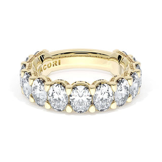 Oval Cut Diamond Eternity Band in 14kt White Gold