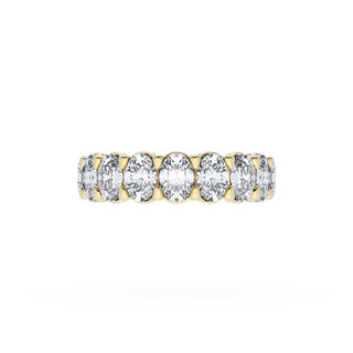Oval Cut Diamond Eternity Band in 14kt White Gold
