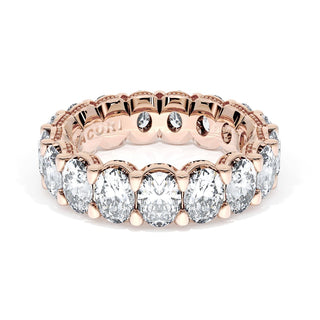 Oval Cut Diamond Eternity Band in 14kt White Gold