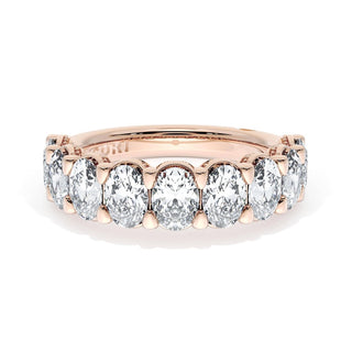 Oval Cut Diamond Eternity Band in 14kt White Gold