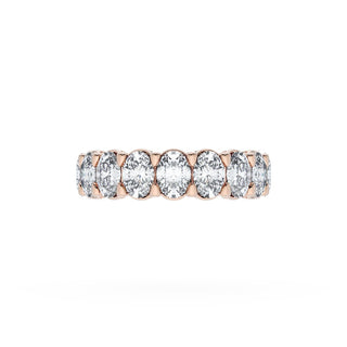 Oval Cut Diamond Eternity Band in 14kt White Gold