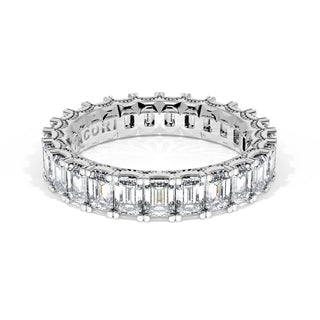 Emerald Cut Diamond Eternity Band in 14kt White Gold