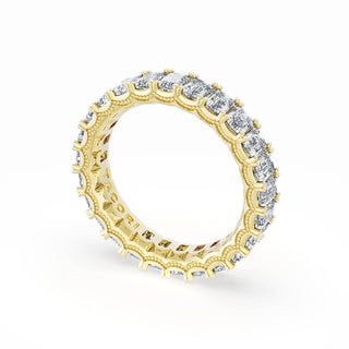 Emerald Cut Diamond Eternity Band in 14kt Yellow Gold
