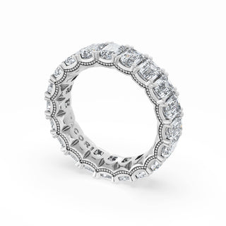 Emerald Cut Diamond Eternity Band in 14kt White Gold