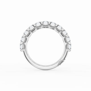 Emerald Cut Diamond Eternity Band in 14kt White Gold