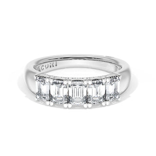 Emerald Cut Diamond Eternity Band in 14kt White Gold