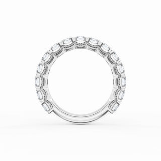 Emerald Cut Diamond Eternity Band in 14kt White Gold