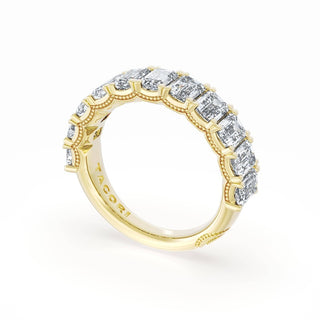 Emerald Cut Diamond Eternity Band in 14kt White Gold