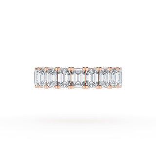 Emerald Cut Diamond Eternity Band in 14kt White Gold