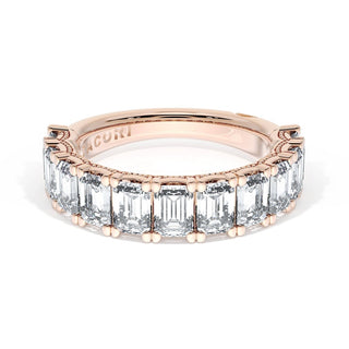 Emerald Cut Diamond Eternity Band in 14kt White Gold