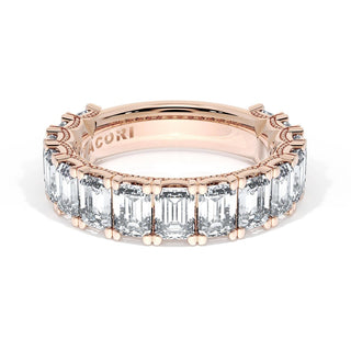 Emerald Cut Diamond Eternity Band in 14kt White Gold