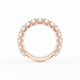 Emerald Cut Diamond Eternity Band in 14kt White Gold