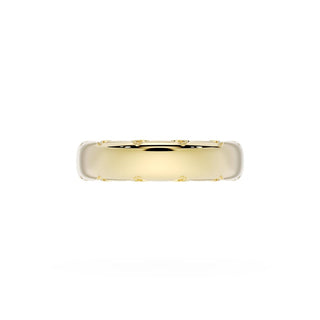 High Polish Wedding Band in 14kt Yellow Gold