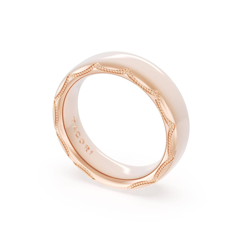 High Polish Wedding Band in 14kt Rose Gold