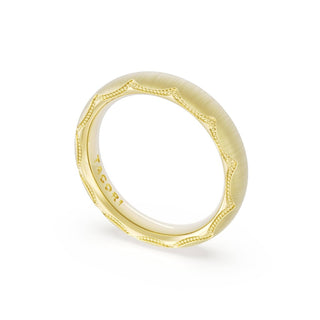 Satin Finish Wedding Band in 14kt Yellow Gold