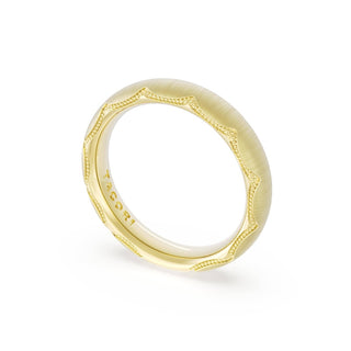 Satin Finish Wedding Band in 14kt Yellow Gold