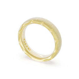 Satin Finish Wedding Band in 14kt Yellow Gold