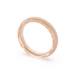 Satin Finish Wedding Band in 14kt Rose Gold