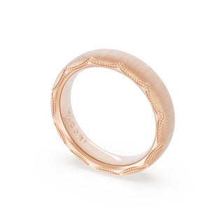 Satin Finish Wedding Band in 14kt Rose Gold