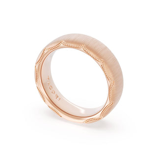 Satin Finish Wedding Band in 14kt Rose Gold