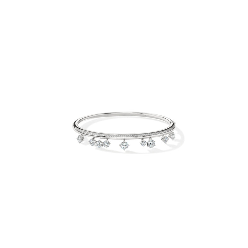 Hearts on Fire Barre Floating Diamond Pavé Bangle UU2792 : 2.50 : 5244 : 18KW : GH/VS
