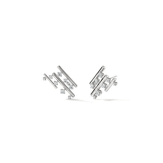 Hearts on Fire Barre Multi-Row Climber Earrings UU2900 : 2.00 :  : 18KW : GH/VS