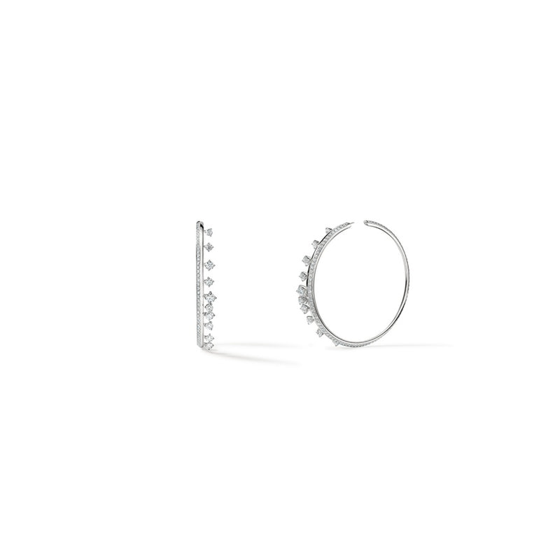 Hearts on Fire Barre Floating Diamond Large Hoops UU2907 : 6.50 :  : 18KW : GH/VS