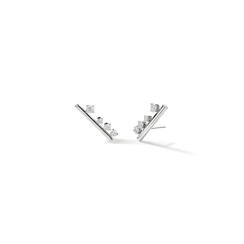 Hearts on Fire Barre Floating Diamond Large Climber Earrings UU2879 : 1.95 :  : 18KR : GH/VS
