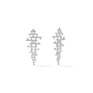 Hearts on Fire Barre Multi-Row Drop Earrings UU2881 : 6.75 :  : 18KY : GH/VS