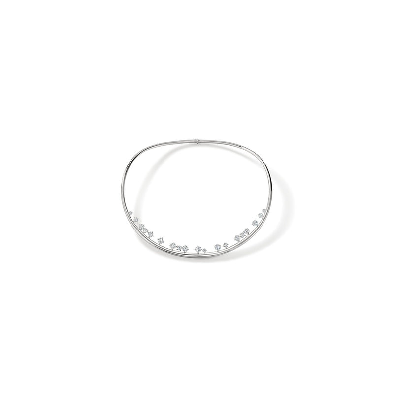 Hearts On Fire Barre Floating Diamond Choker UU2880 : 4.85 : 15.5 : 18KW : GH/VS