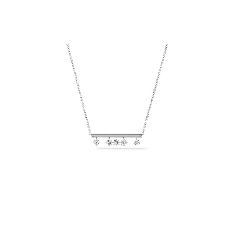 Hearts On Fire Barre Floating Diamond Pendant Necklace UU2838 : 0.45 : 18 : 18KY : GH/VS