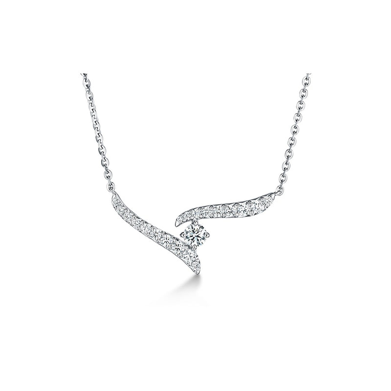 Hearts On Fire Vela Crossover Pendant UU2646 : 0.30 : 18 : 18KW : GH/VS