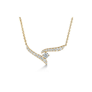 Hearts On Fire Vela Crossover Pendant UU2646 : 0.30 : 18 : 18KY : GH/VS